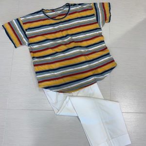 Madewell Whisper Cotton striped T size XL